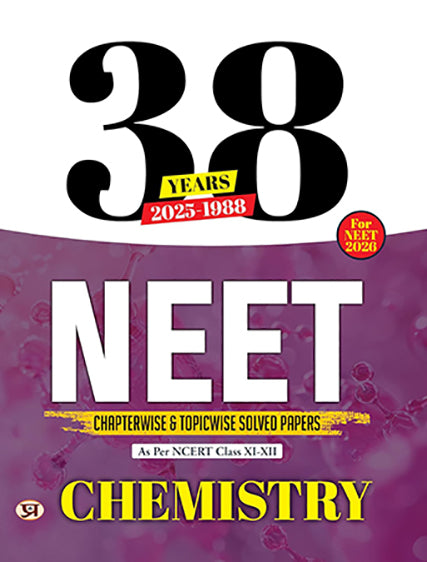 38 Years NEET Previous Year PYQs Solved Question Papers (2025-1988) | Chemistry Chapterwise Topicwise Solutions For NEET Exam 2026 | Based on NCERT Latest Syllabus