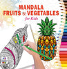 Mandala Fruits & Vegetables For Kids Tear Out Sheets (Enhance Art Coloring, Drawing Skills, Mandala Practice) High Quality Big 160 GSM for Frame After Colouring - Perfect Gift for Teens thumbnail 1