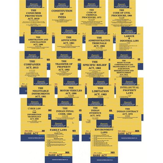 AIBE Bare Acts Combo without Notes (Set of 22 Books)