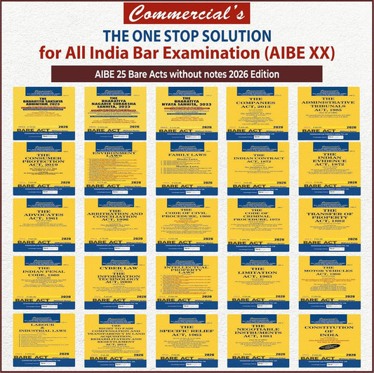 AIBE COMBO - 25 Bare acts without notes as per BCI