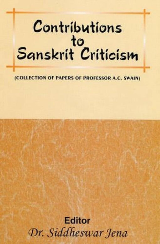 Contributions to Sanskrit Criticism