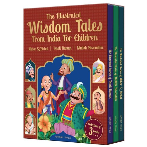The Illustrated Wisdom Tales from India for Children (Boxed set of 3 Books)-Tenali Rama |Akbar and Birbal | Mulla Nasruddin